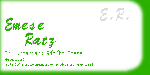 emese ratz business card